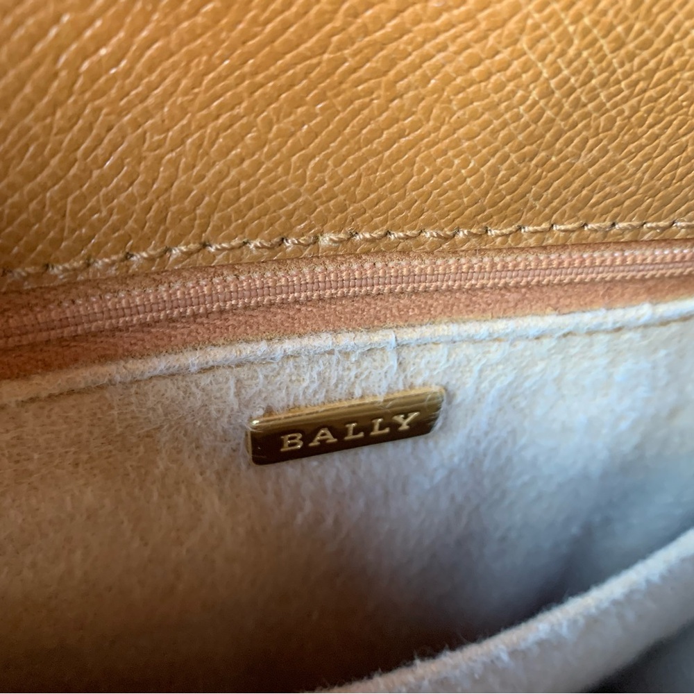 ❎ HOLD Bally Top Handle Shoulder Bag with Turnlock, Rare Vintage - Picture 10 of 12